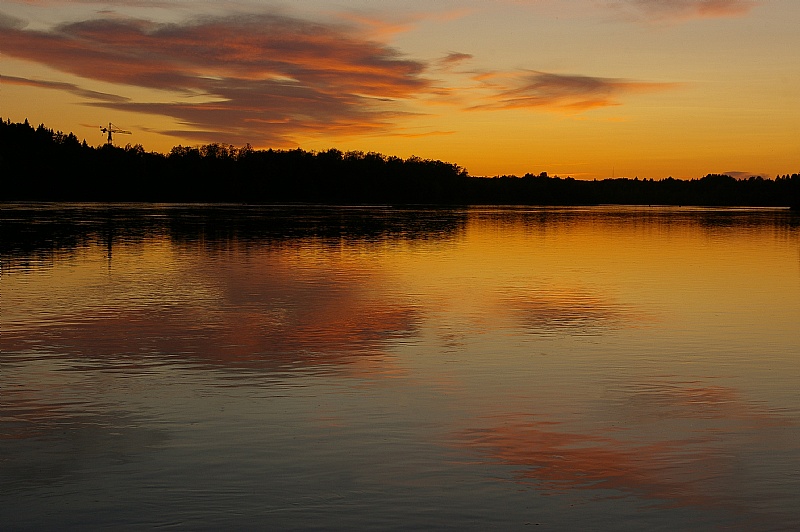 autumn sunset solnedgång umeälven 